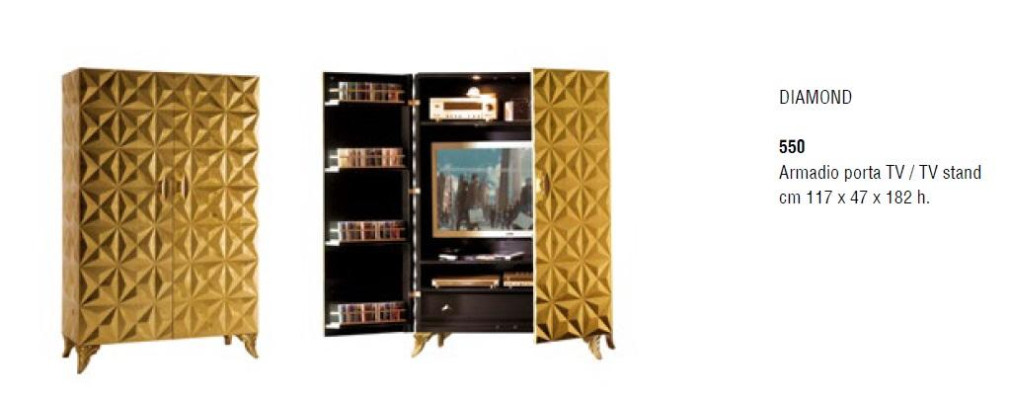 "Living room wall TV cabinet wall unit wood solid wood RTV television cabinet extension wall Italy new"