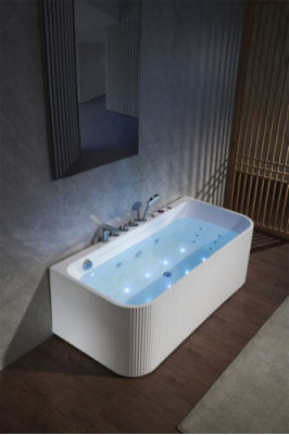 whirlpool bathtub massage jets LED ergonomic relaxation tub