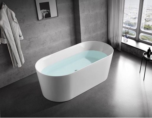 Bathroom Acrylic Bathtub Tub White Freestanding Bathtub Contemporary