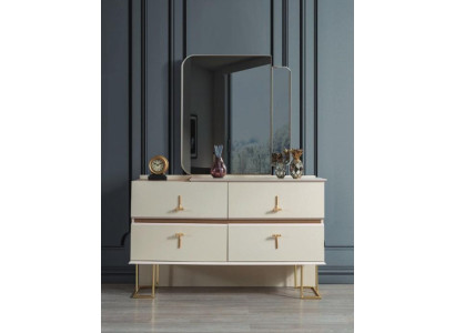 Bedroom set, dresser, elegant mirror, modern luxury furniture, new 2-piece set