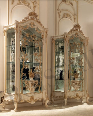 Display cabinet glass cupboard cabinets shelf wood showcase modern design living room new